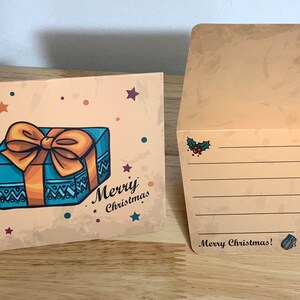 Carte cadeau de Noël, Joyeux, Jolly, Joie, Festif, Enfants, Adultes, Donner, Chute de neige, Elfe, Bougies, Mitaines