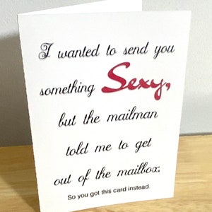 Carte pour conjoint , Sexy , Amour , Mignonne , Courrier , Partenaire , Anniversaire , Saint-Valentin , Juste parce que