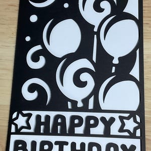 Carte de joyeux anniversaire ballon , Confettis , Fête , Gars , Filles , Enfants , Adolescents , Étoiles