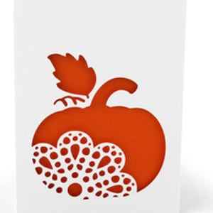 Carte d'automne ornée de citrouilles, automne, orange, écusson, imprimé, vacances, cadeau, famille, amis