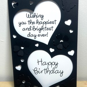 Carte d'anniversaire Love Hearts , Souhait , Soins , Fleurs , Ami , Conjoint , Partenaire