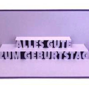Carte pop-up de joyeux anniversaire en allemand, vierge, 3D, papier découpé, famille, amis, collègue, fête, célébrer
