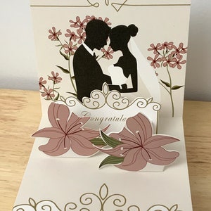 Congratulate Wedding Card ,  Marriage , Couple , Groom , Bride , Vows , Ceremony , Love , Flowers