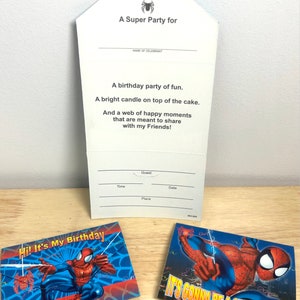 Super Hero Party Invites , Spider Web , Balloons , Party , Boys , Girls , Comics , Cartoon , Movie