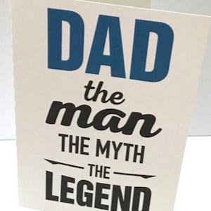 Carte pour papa, vierge à l'intérieur, fête des pères, homme, papa, papa, légende, mythe, amour