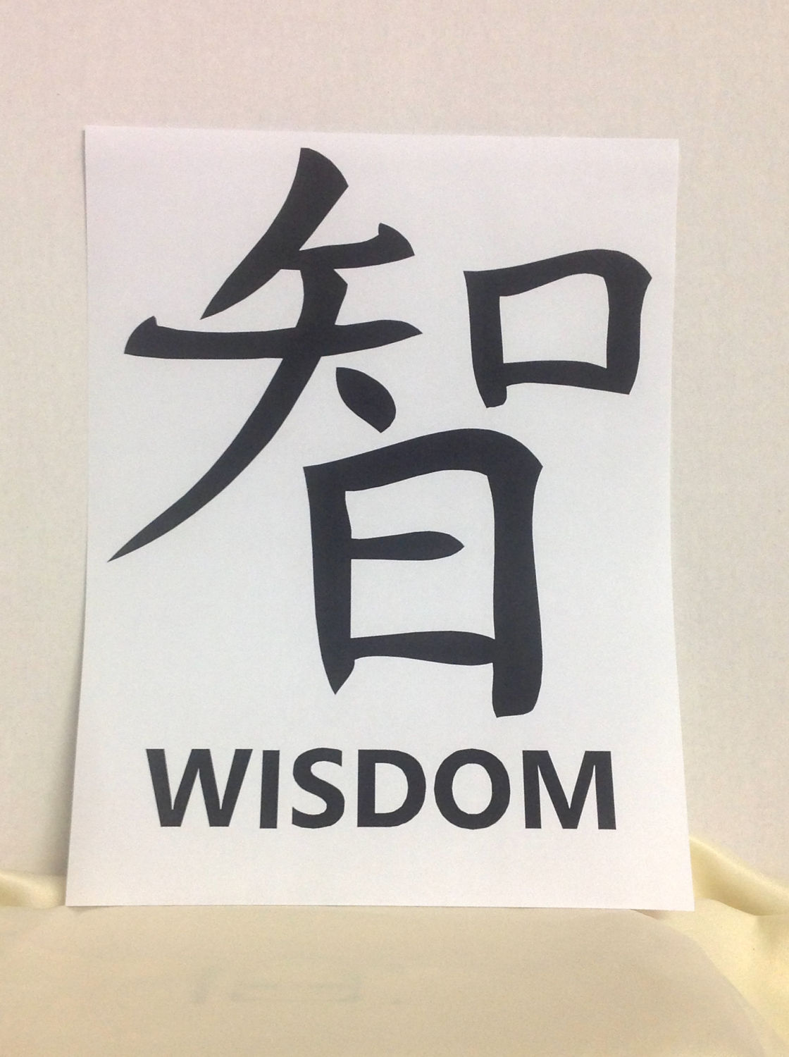 Japanese symbol Print Strength Courage Wisdom Love Etsy