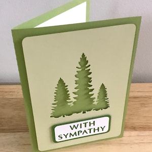 Avec carte de sympathie, intérieur vierge, arbres, nature, liberté, mouche, esprit, souffle, vert, amour, TLC, perte.