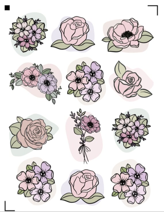Flower stickers deals