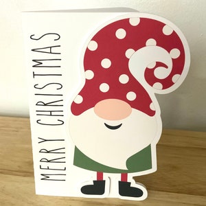 Carte de joyeux Noël Gnome , Vierge à l'intérieur , Vacances , Famille , Amis , Acclamation de joie , Joyeux , Cadeau