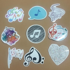 Stickers vinyles musicaux , Notes , Jeu , Professeur , Cadeau , Scrapbooking , Loisirs créatifs , Fabrication de cartes