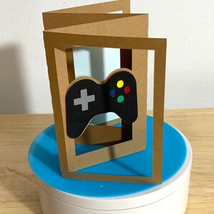 Mini carte pour accordéon Gamer , Vierge à l'intérieur , Manette , Enfants , Adultes , Remarque , Cadeau