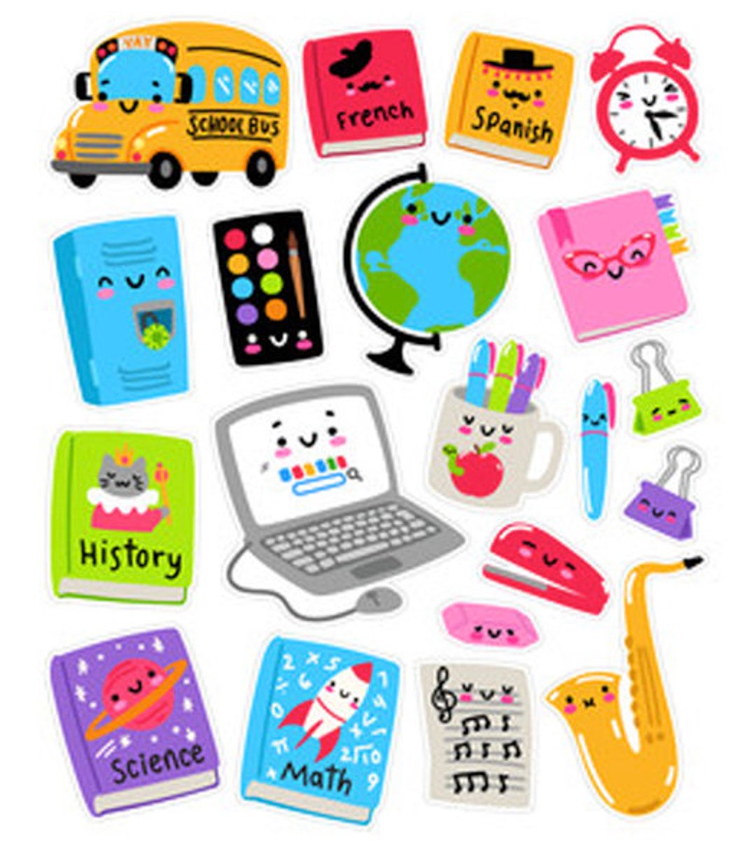 Kawaii School Supplies Stickers