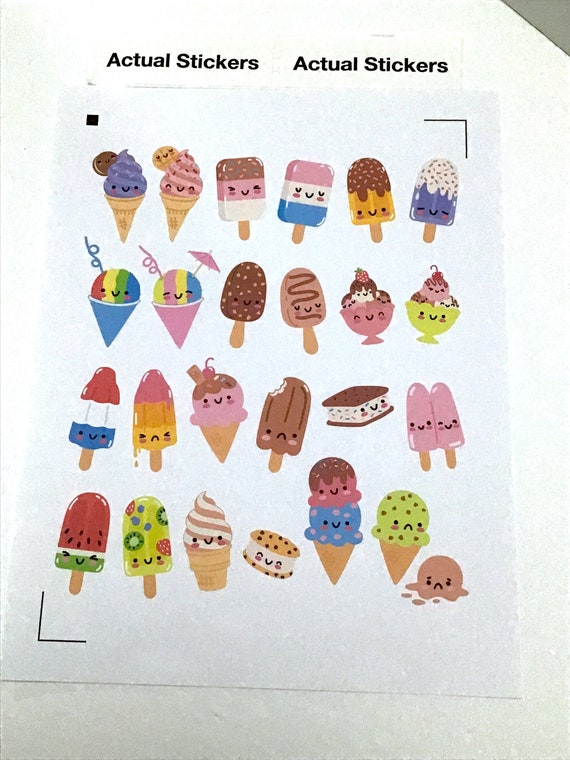 2 Sheets Food Fun Stickers Papercraft Summer Party Teacher DIY Craft Journal