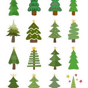 Stickers sapin de Noël , Étincelle , Vacances , Artisanat , Scrapbooking , Festif , Vacances , Enfants, Adultes