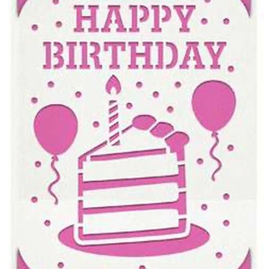 Carte de joyeux anniversaire , Vierge à l'intérieur , Fête , Célébrer , Étoiles , Rose , Enfants , Adultes , Adolescents , Famille , Amis, Collègues , Gâteau