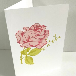 Carte Rose , Vierge à l'intérieur , Imprimée , Fleur , Maman , Jardin , Pédales , Doux , Rose