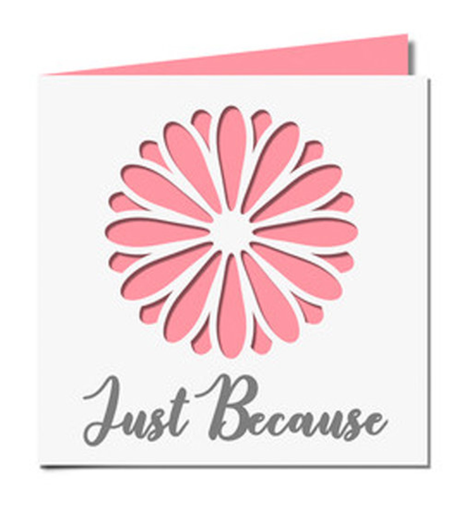 Just Because Card Blank inside Flower Friend Family Etsy