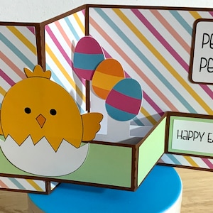 Carte de Pâques Peep Peep , poussin , oeuf , enfants , cadeau , petits-enfants , amis , vacances