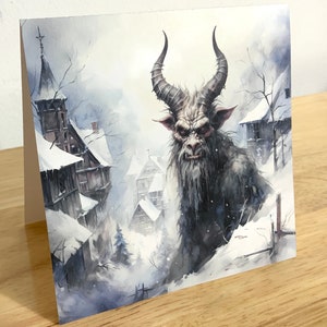 Krampus Alpine folklore Card , Advent , Krampuslauf Run , Krampuskarten , Saint Nicholas festival , Pagan