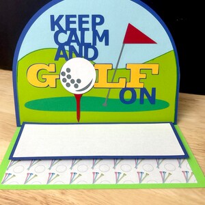 Carte de golf contextuelle Keep Calm, normale, balle, départ, drapeau, garçons, filles, trou en un, vert, oiseau