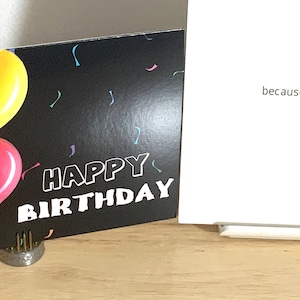 Happy Birthday Card , Balloons , Confetti , Streamers , Party , Kids , Adults , Neighbour