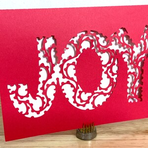 Carte de fête Joy , Vierge à l'intérieur , Vacances , Hiver , Noël , Neige , Enfants , Adultes , Famille , Amis , Cadeau