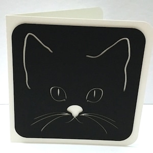 Kitty Cat Card , Blank inside , Kitten , Feline , Family , Friends , Cat Love , Perfect