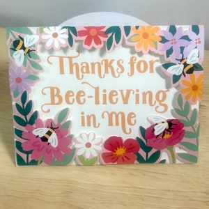 Carte florale de remerciement , Fleurs , Ami , Famille , Conjoint , Bourdon , Frais