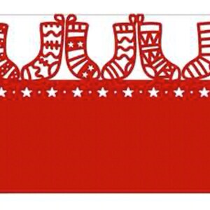 Stock Trimmed Card , Vierge à l’intérieur , Noël , Vacances , Famille , Amis , Cadeau , Salutations , Joie , Fête