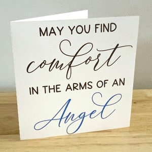 Angel Comfort Loss Card , Imprimé , Vierge à l’intérieur , Famille , Ami , Voisin , Bien-aimé , Miss
