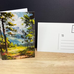 Peintures à l'huile , Cartes postales , Carte de voeux , Nature , Paysage , Beau , Calme , Sky