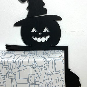 Halloween Pumpkin , Door Frame Decor , Wood , Broom , Corner Decor , Holiday , Gift , Kids , Adults
