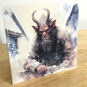 Krampus Alpine folklore Card , Advent , Krampuslauf Run , Krampuskarten , Saint Nicholas festival , Pagan