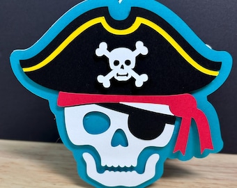 Pirate Skull Card, Kids , Sea , Boat , crazy , ocean raiders ,crimes ,robbery or brigandry