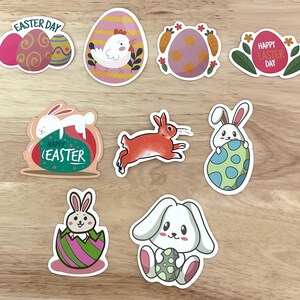 Stickers vinyles de Pâques , ufs , vacances , lapin , lapin , chasse , enfants , adolescents , adultes , cadeau , travaux manuels