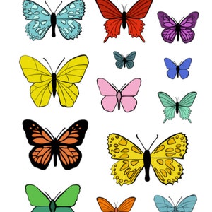 Stickers papillons magnifiques, nature, printemps, été, mouche, glisse, papillons de nuit, carnet de notes, agenda, travaux manuels, cadeaux