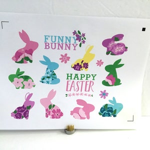Autocollants de Pâques, Lapin, Lapin, Papillon, Printemps, Fleur, Chocolat, Oeuf, Artisanat, Enfants, Planificateurs, Rappels, Scrapbooking