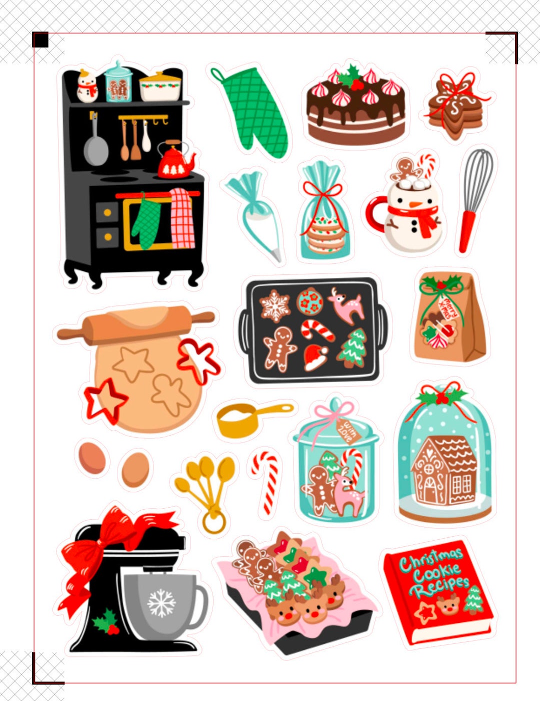 Christmas Baking Stickers , , Cooking , Sweets , Treats , Shimmer ...