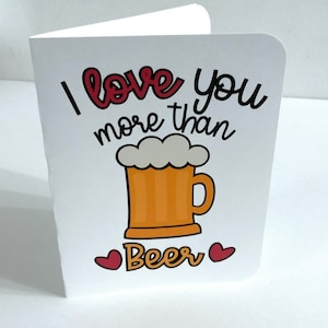 Carte de bière d'amour , Vierge à l'intérieur , Boisson , Cœurs , Amour , Saint-Valentin , Homme , Femme , Conjoint
