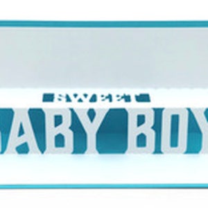 Carte pop-up adorable bébé garçon , Bleu , Femmes enceintes , Nouveaux parents , Enfant , Famille , Ami