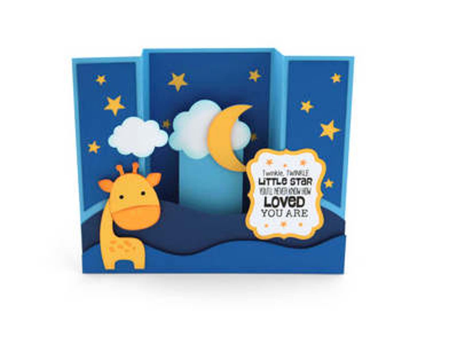 Baby Giraffe Pop Up 3D Card New Born Boy Girl Baby Etsy