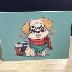 Carte photo chien , Snap , photos , Cœurs , Amour , Mignonne , Doux , Charmant , Simple , Tu me manques