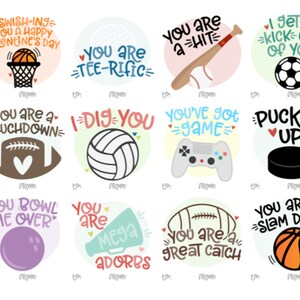 Sports Saint-Valentin Tags , Cadeaux , Amour , Bisous , Câlins , Positivité , Bonheur , Cadeaux