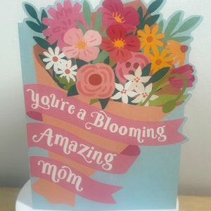 Incroyable carte fleurie pour maman, fête des mères, anniversaire, merci, juste parce que