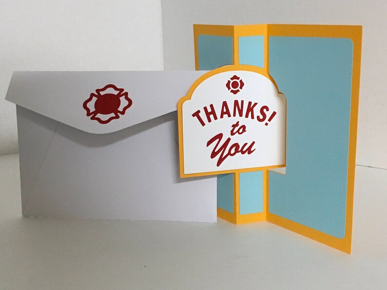 Appreciation Fire Woman FireMen Thank you Men Stars Woman Flip card First Responder Fire Fighter Card