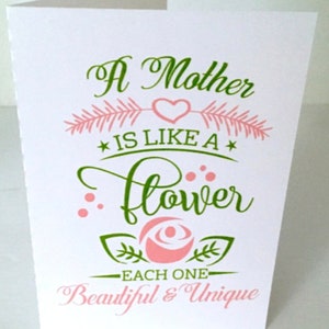 Une carte mère, vierge à l'intérieur, cadeau, fête des mères, fleur, rose, vert, beau, cœur, amour
