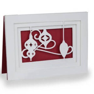 Ornement Shadow Box Card , Vierge à l'intérieur , Noël , Vacances , Décorations , Festif