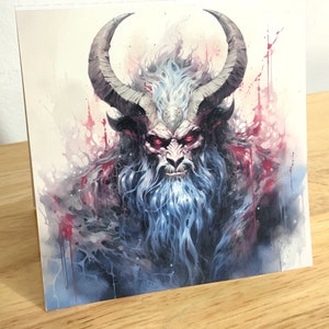 Krampus Alpine folklore Card , Advent , Krampuslauf Run , Krampuskarten , Saint Nicholas festival , Pagan
