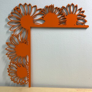 Flower Corner Door Decor , Wood , Fall , Autumn , Orange , House , Home , Gift