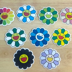 Stickers vinyles Flower Power, Visage heureux, Loisirs créatifs, Enfants, adolescents, Cadeaux, Fabrication de cartes